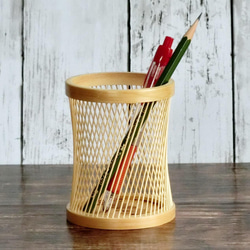 駿河竹千筋細工 ペン立て 奏 伝統工芸の竹細工 ペンケース 竹工房