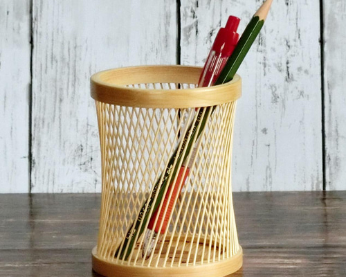 駿河竹千筋細工 ペン立て 奏 伝統工芸の竹細工 ペンケース 竹工房