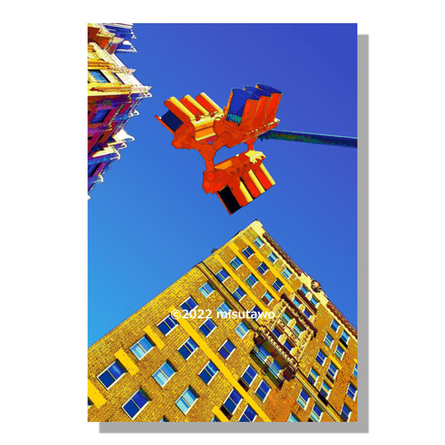 選べる3枚組ポストカード】アメリカ ニューヨークの信号機【作品No.330