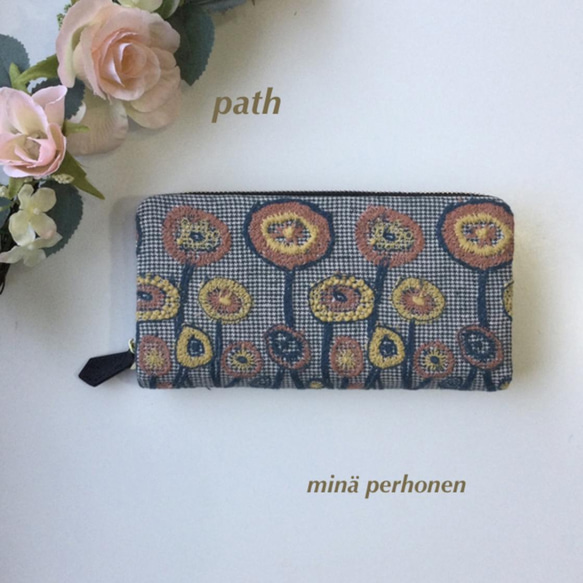 長財布ミナペルホネンの布地 （mina perhonen生地使用⚮̈