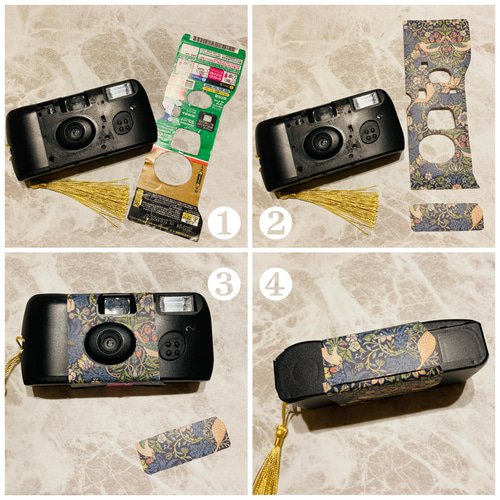 ウィリアム・モリス 全面シール 3枚セット 写ルンです カバー