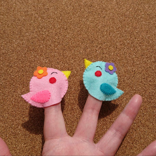 すもも様オーダー品　バナナの親子　ピッピとチッチ　指人形　パペット チューリップ】&【ちょうちょ】&【ピッピとチッチ】指人形セット