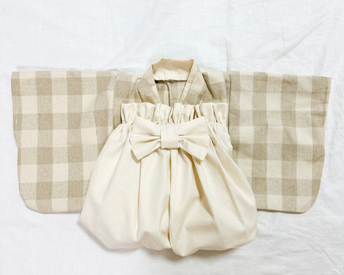 ベビー袴 花柄刺繍ピンク× アイボリー 90/100 | KANA KANA baby&kids