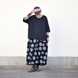 【複刻版】1/9 復刻 x 2 * 圓潤輪廓 * 成人款自然波點圖案 * 燈籠褲 * 黑色 第11張的照片