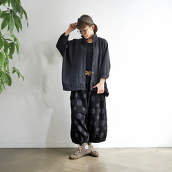 【複刻版】1/9 復刻 x 2 * 圓潤輪廓 * 成人款自然波點圖案 * 燈籠褲 * 黑色 第2張的照片