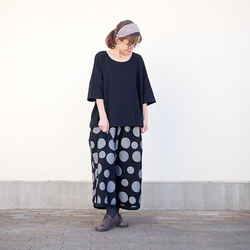 【複刻版】1/9 復刻 x 2 * 圓潤輪廓 * 成人款自然波點圖案 * 燈籠褲 * 黑色 第8張的照片