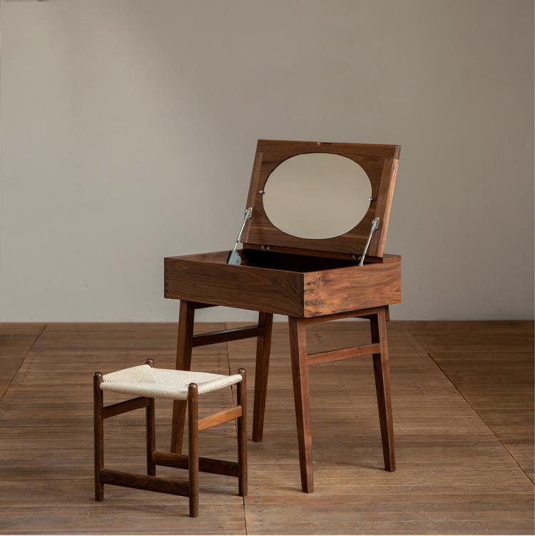 オーダーメイド 職人手作り 化粧台 ドレッサー 鏡台 鏡 木目 家具 机 天然木 木工 無垢材 おうち時間 エコ LR 300,000円