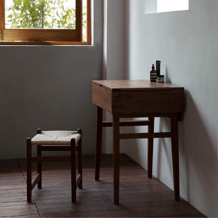 オーダーメイド 職人手作り 化粧台 ドレッサー 鏡台 テーブル 机 おうち時間 天然木 北欧家具 無垢材 LR2018 150,000円