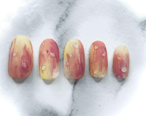 オーダー】リアルな桃ネイルチップ ネイルチップ（つけ爪） haruna0069