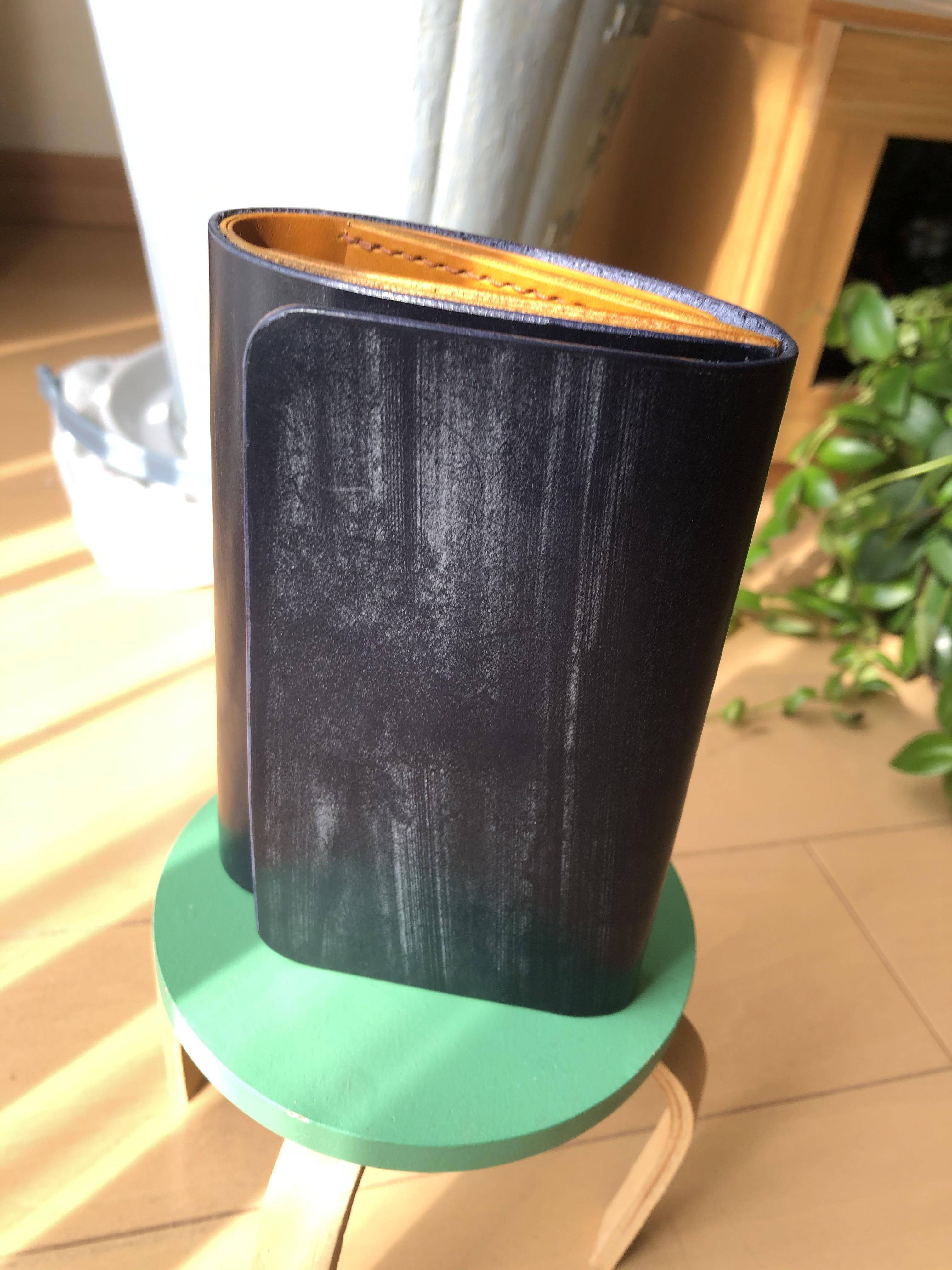 ブライドルレザー✖️イタリアンレザー　三つ折り財布