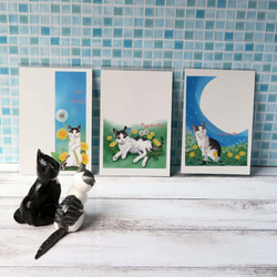 ポストカード３枚セット〈～Bonheur～たんぽぽとサバトラ子猫〉 5枚目の画像