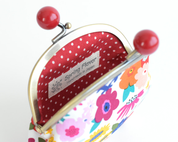 Candy frame purse(MS) - "Pop Flowers" White [052] 第5張的照片