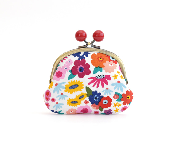 Candy frame purse(MS) - "Pop Flowers" White [052] 第2張的照片