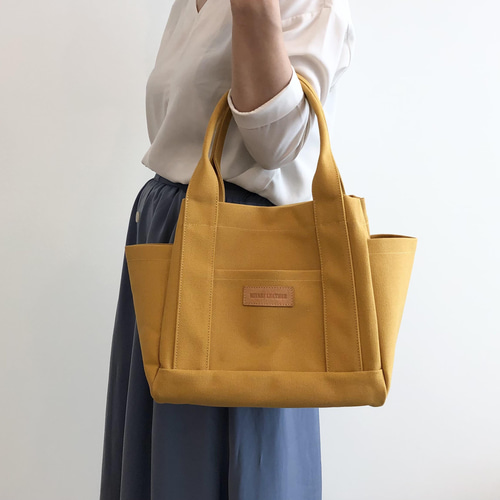 帆布トートバッグ（マスタード） トートバッグ MIYABI LEATHER