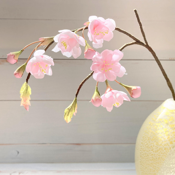 布花 サクラ しだれ 桜 一枝　おうちお花見に 2枚目の画像