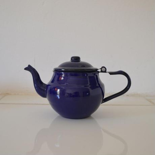 モロッコ製ホーローティーポット/ブルー 琺瑯 急須 やかん その他