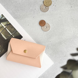 お札が折れない″帆布を革で包んだ 小さい財布″ ヌメ革