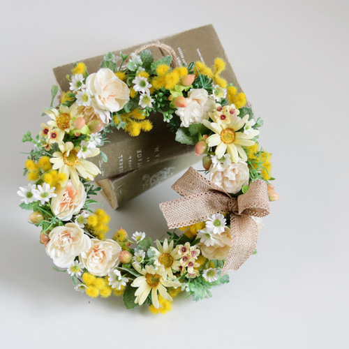 春のナチュラルリース