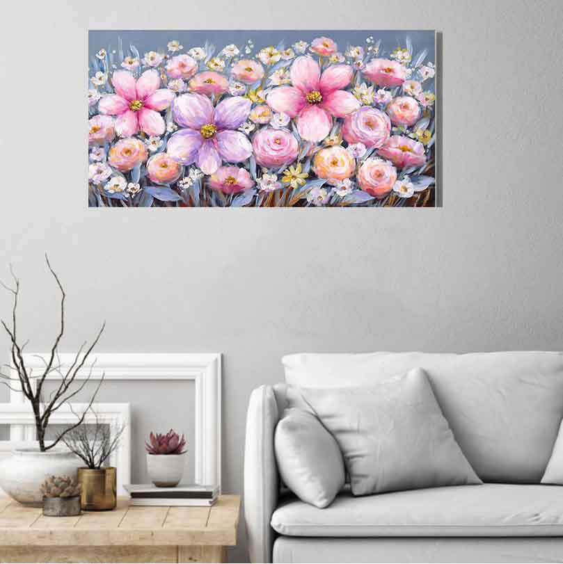 油絵 花 金丸直衛「薔薇」油絵・F6号 絵画買取・販売の小竹美術