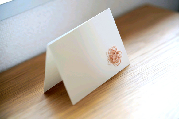 水引を楽しむ　桜のメッセージカード【封筒付き3枚セット/お祝い/卒業/入学/グリーティングカード】 2枚目の画像