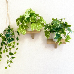 【人工観葉植物】マーブルポトス(ホワイトストーン・下棚左)フェイクグリーン インテリアグリーン　観葉植物 4枚目の画像