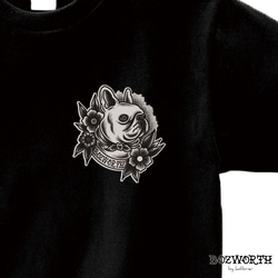 Traditional cream t-shirts S M L XL black white 2枚目の画像