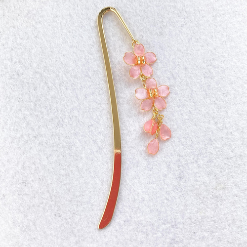 桜咲くブックマーカー（しおり） ディップアート 受注製作 しおり