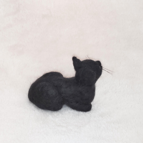 羊毛フェルト】ミニミニ黒猫～香箱座り～① 羊毛フェルト パステルミケ