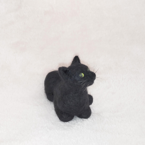 羊毛フェルト】ミニミニ黒猫～香箱座り～① 羊毛フェルト パステルミケ