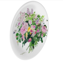 【受注生産】春から初夏に飾りたいグランブーケのお皿　 20.5㎝1枚～ 3枚目の画像