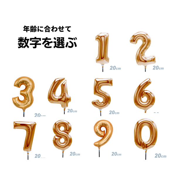 【お誕生日】や【周年祝い】数字が選べる卓上アレンジメント 4枚目の画像