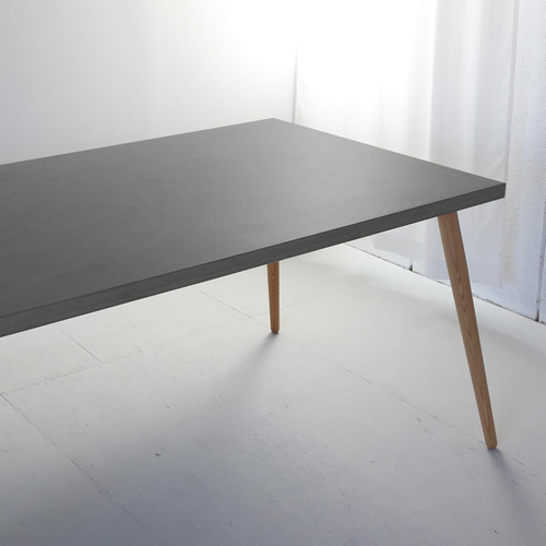 展示品❗ダイニングテーブル　ターゲスト　グレー　モルタル調　幅160cm サイズが選べる」モールテックスダイニングテーブル（ブラック