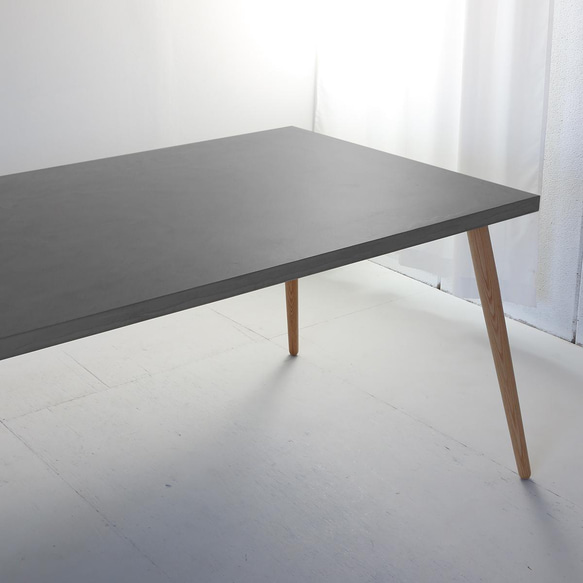 モールテックス ダイニングテーブル 『ダークグレー150サイズ』　角度調整ができるホワイトアッシュ脚 BM59 15枚目の画像