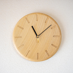 時計 掛け時計 インテリア時計 (A)　壁掛け　木製　無垢材 2枚目の画像