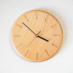 時計 掛け時計 インテリア時計 (A)　壁掛け　木製　無垢材 1枚目の画像