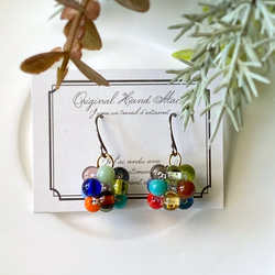 02 ハンドメイドピアス　手染めビーズ　みことまい様追加 02 ハンドメイドピアス手染めビーズみことまい様追加