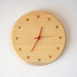 時計 掛け時計 インテリア時計（B）壁掛け　木製　無垢材 1枚目の画像