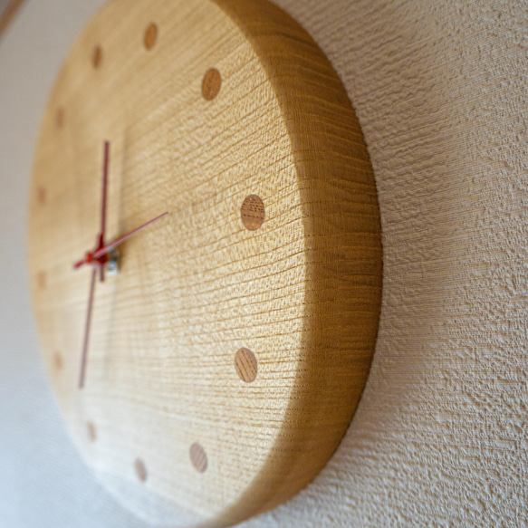 時計 掛け時計 インテリア時計（B）壁掛け　木製　無垢材 3枚目の画像