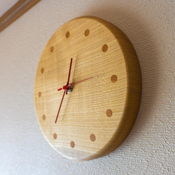 時計 掛け時計 インテリア時計（B）壁掛け　木製　無垢材 2枚目の画像