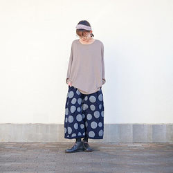 【複刻版】1/9 復刻 x 2 * 圓潤輪廓 * 成人款自然波點圖案 * 燈籠褲型 * 深海軍藍 第9張的照片