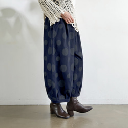 【複刻版】1/9 復刻 x 2 * 圓潤輪廓 * 成人款自然波點圖案 * 燈籠褲型 * 深海軍藍 第1張的照片