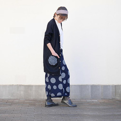 【複刻版】1/9 復刻 x 2 * 圓潤輪廓 * 成人款自然波點圖案 * 燈籠褲型 * 深海軍藍 第11張的照片