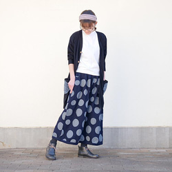 【複刻版】1/9 復刻 x 2 * 圓潤輪廓 * 成人款自然波點圖案 * 燈籠褲型 * 深海軍藍 第10張的照片