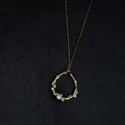 Shizuku Wreath / necklace - Pearl 2枚目の画像