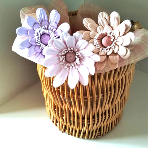 ガーベラ花束（3本） アートフラワー hana 通販 13541163｜Creema