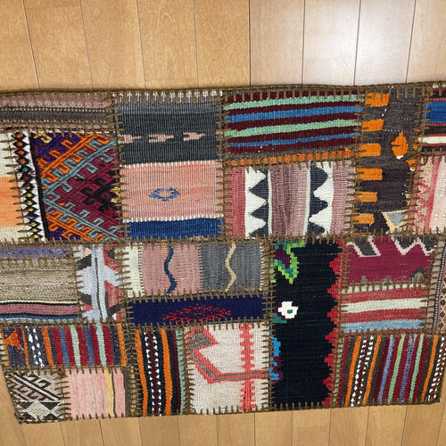 スペシャルオーダーメイド トルコヴィンテージキリムパッチワーク玄関  