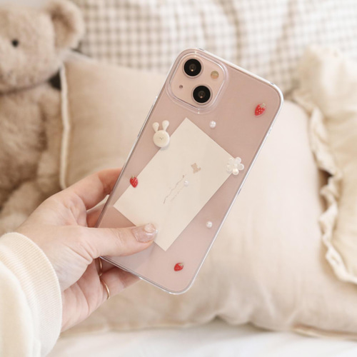 new!2022♡spring♡いちごうさぎiPhone ケース♡ iPhoneケース new!2022♡spring♡いちごうさぎiPhone ケース♡ iPhoneケース