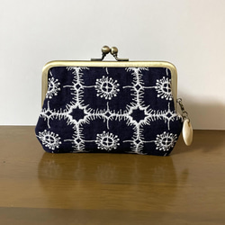 ★ミナペルホネン★anemone navy のがま口財布