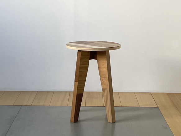 送料無料 パッチワーク プライウッド スツール 01   PATCHWORK PLYWOOD STOOL 01 7枚目の画像