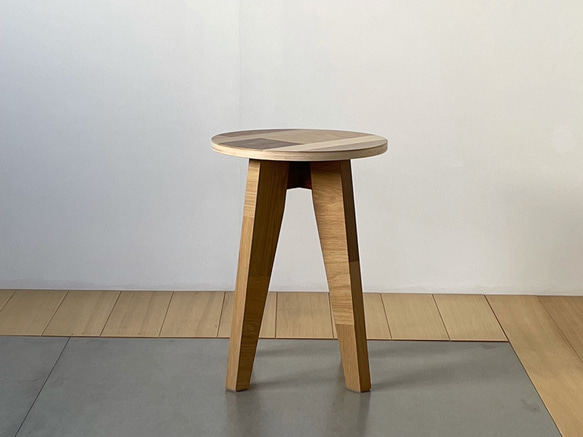 送料無料 パッチワーク プライウッド スツール 01   PATCHWORK PLYWOOD STOOL 01 6枚目の画像